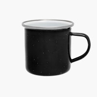 Emaille Tasse schwarz