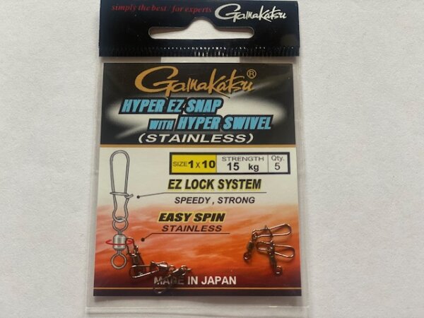 GAMAKATSU HYPER EZ-SNAP x H-SWIVEL - Gamakatsu